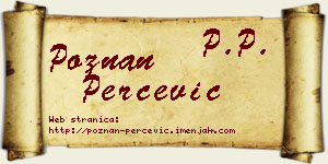 Poznan Perčević vizit kartica